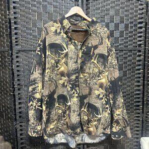 North River Men’s  Button Up Deer Collared Shirt Size XXL